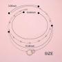 S925 Sterling Silver Dainty Simple Choker Necklace,Rolo Chain,Adjustable 13 inches to 16 inches