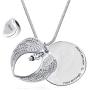 PREKIAR Angel Wing Urn Necklace for Ashes, Heart Cremation Memorial Keepsake Pendant Necklace Jewelry with Fill Kit and Gift Box