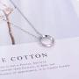 Dainty Circle Pendant Necklace Womens Eternity Mobius Circle of Life Jewelry 925 Sterling Silver Birthday Mothers Day Gift for Mom/Wife/Girlfriend/Girls