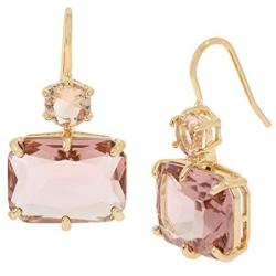 Jessica Simpson Mixed Stone Double Drop Earrings