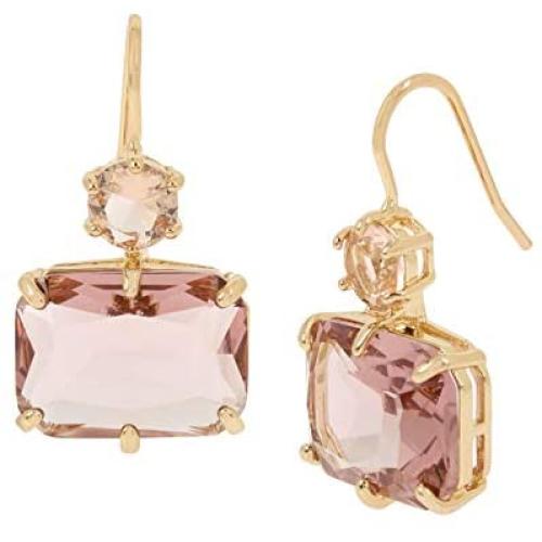 Jessica Simpson Mixed Stone Double Drop Earrings