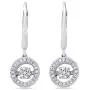 Dancing Diamond''Forever Love'' Dangle Leverback Earrings in 925 Sterling Silver by Parade of Jewels (1/6 ct.tw.) Dancing Diamond''Forever Love'' Dangle Leverback Earrings in 925 Sterling Silver by Parade of Jewels (1/6 ct.tw.)