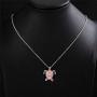 kelistom Sea Turtle Pendant Necklace for Women Men Girls Boys, Silver Plated Link Chain Animal Jewlery