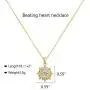 MYLONGINGCHARM Beating Heart Necklace Gifts for Women, Personalized Dancing Cubic Zirconia Pendant Jewelry for Her/Mom/Wife/Girlfriend/Best Friend