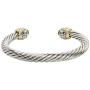John Medeiros Beautiful Nouveau Collection Large Cuff Bracelet Black Cubic Zirconia