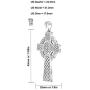 US Jewels Mens 925 Sterling Silver Irish Celtic Knot Cross Religious Pendant, 43mm