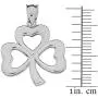 Dainty Sterling Silver Three-Leaf Heart Clover Irish Shamrock Pendant Necklace Dainty Sterling Silver Three-Leaf Heart Clover Irish Shamrock Pendant Necklace