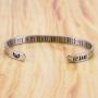 Joycuff Memorial Gift for Loss of Mom Dad Grandma Grandpa Sister Husband Son Brother Personalized Sympathy Bracelet Bereavement Cuff Remembrance Bangle