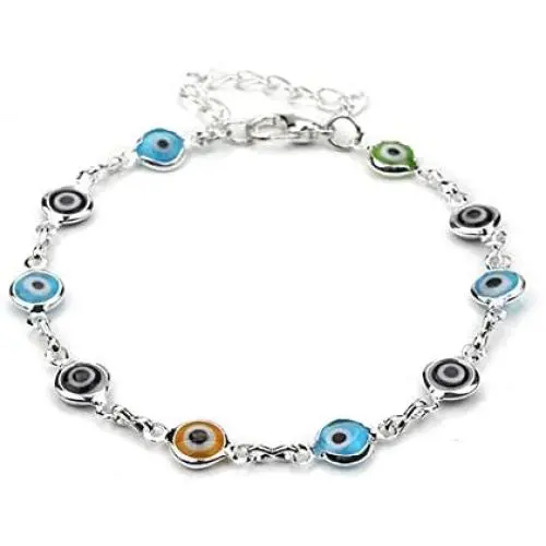 SurArt Evil Eye Bracelet For Women Charm Bracelet Jewelry Gift SurArt Evil Eye Bracelet For Women Charm Bracelet Jewelry Gift