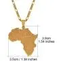 Davitu Gold Color Africa Map Hip-hop Style Pendant Necklaces with Sierra Leone for Women Men African Maps Jewelry Gifts #J0581 - (Length: 45cm by 3mm Chain) Davitu Gold Color Africa Map Hip-hop Style Pendant Necklaces with Sierra Leone for Women Men African Maps Jewelry Gifts #J0581 - (Length: 45cm by 3mm Chain)