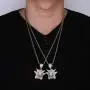 ICE JEWELRY Hip Hop Iced Out 18K Gold Plated Micro Paved Simulated Diamond Gengar Pendant Necklace Rope Chain ICE JEWELRY Hip Hop Iced Out 18K Gold Plated Micro Paved Simulated Diamond Gengar Pendant Necklace Rope Chain