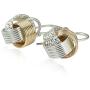 Exclusive Design Two Tone 925 Sterling Silver & 14k Gold Filled Love Knot Earrings