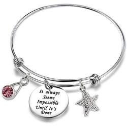 Inspirational Gifts Women Bracelet Bangle Stainless Steel Engraved Adjustable Bangle Gift for Women Girl Sister Mother Friends