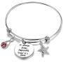 Inspirational Gifts Women Bracelet Bangle Stainless Steel Engraved Adjustable Bangle Gift for Women Girl Sister Mother Friends