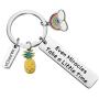 CENWA Rainbow Baby Keychain for New Mom Even Miracles Take a Little Time Keychain IVF Infertility Warrior Gift