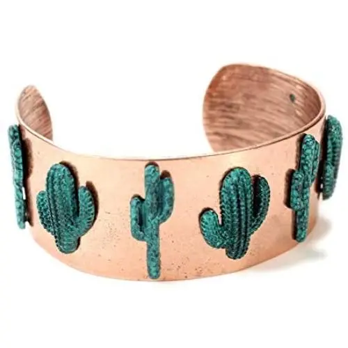 Wyo-Horse Jewelry Cactus Concho Cuff Bracelet Wyo-Horse Jewelry Cactus Concho Cuff Bracelet
