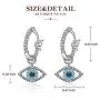 Evil Eye Huggie Hoop Earrings S925 Small Dangle Drop Protection Post Earrings for Women Girls Cute Evil Eye Jewelry Gifts for Her Hypoallergenic for Sensitive Ears