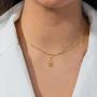 KOSINER Gold Dainty Initial Lock Necklace Butterfly Necklace 14K Gold Plated Padlock Necklace Butterfly Pendant Letter Necklaces for Women Girls Minimalist Personalized Jewelry