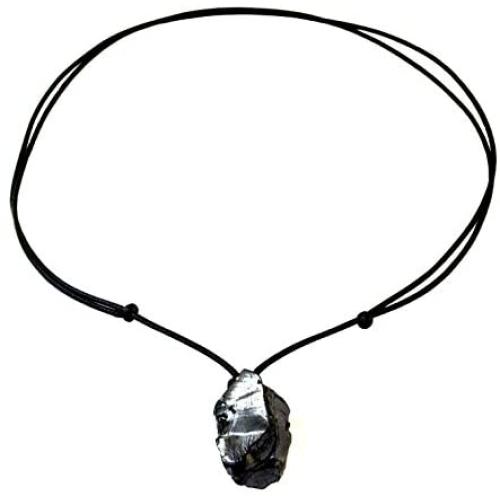 Keled Rocks Elite Shungite Pendant Crystal with adjustable Necklace 14-28''