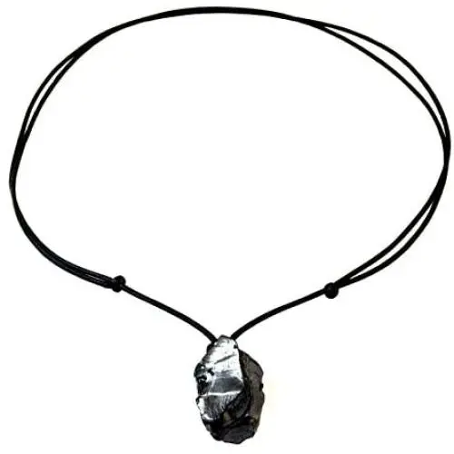 Keled Rocks Elite Shungite Pendant Crystal with adjustable Necklace 14-28''