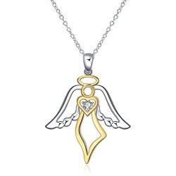 YFN Guardian Angel Wings Necklace 925 Sterling Silver Nurse Angel Necklace for Women Jewelry Nurse Gifts