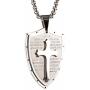 Starmond Shield Armor of God Ephesians 6:16-17,Faith Cross Stainless Steel Pendant Necklace,Mens Cross Pendant Jewelry Necklace 24'' Chain