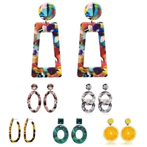 Acrylic Earrings for Women Multicolor Resin Earrings for Girl Statement Dangles Drop Earrings Acrylic Earrings for Women Multicolor Resin Earrings for Girl Statement Dangles Drop Earrings
