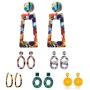 Acrylic Earrings for Women Multicolor Resin Earrings for Girl Statement Dangles Drop Earrings