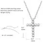 FANCIME Sterling Silver Small Cross Crucifix Stud Earrings/Pendant Necklace Dainty Cute Charm Fine Jewelry Set Gifts for Mom Women Teen Girls FANCIME Sterling Silver Small Cross Crucifix Stud Earrings/Pendant Necklace Dainty Cute Charm Fine Jewelry Set Gifts for Mom Women Teen Girls
