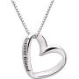 ALOV Jewelry Sterling Silver Forever Friend Love Heart Pendant Necklace