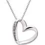 ALOV Jewelry Sterling Silver Forever Friend Love Heart Pendant Necklace