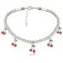 Cherry Tennis Chain Necklace Bracelet Earrings Set Shining Crystal Fruits Choker Necklace Bohemian Cherry Charm Bling Hip Hop Necklace Bracelet Set for Women Girls Jewelry Cherry Tennis Chain Necklace Bracelet Earrings Set Shining Crystal Fruits Choker Necklace Bohemian Cherry Charm Bling Hip Hop Necklace Bracelet Set for Women Girls Jewelry