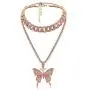 2 Set Butterfly Cuban Link Necklace Set Hip Hop Chock Chain Iced Out Sparking Bling Zircon Crystal Collar Animal Butterfly Pendant Necklace for Women Girl Party Luxury Rock Jewelry 2 Set Butterfly Cuban Link Necklace Set Hip Hop Chock Chain Iced Out Sparking Bling Zircon Crystal Collar Animal Butterfly Pendant Necklace for Women Girl Party Luxury Rock Jewelry