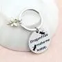 FUSTMW Dragonfly Gifts Keychain Dragonfly Themed Gifts Dragonfly Charm Jewelry Nature Lover Gifts Dragonflies Make Me Happy