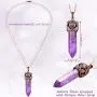 Yaomiao 6 Pieces Antique Wrapped Crystal Necklace Hexagonal Prism Gemstone Healing Necklace Antique Quartz Stone Healing Pendant Prism Pointed Quartz Pendant Yaomiao 6 Pieces Antique Wrapped Crystal Necklace Hexagonal Prism Gemstone Healing Necklace Antique Quartz Stone Healing Pendant Prism Pointed Quartz Pendant