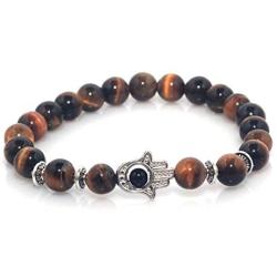Maya Bracelets Hand of Hamsa Charm Marble Stone Bracelet