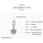 BAMOER 925 Sterling Silver Christmas Snowflake Charms for Women Girls Snow Fairy Charm Beads fit Pandora Bracelets & Necklace