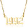 RINHOO Birth Year Number Pendant Necklace Stainless Steel Gold Number Birthday Necklace Chain Jewelry for Women Girl