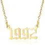 RINHOO Birth Year Number Pendant Necklace Stainless Steel Gold Number Birthday Necklace Chain Jewelry for Women Girl RINHOO Birth Year Number Pendant Necklace Stainless Steel Gold Number Birthday Necklace Chain Jewelry for Women Girl