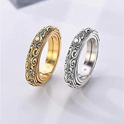 JAJAFOOK Astronomical Sphere Ball Deformation Ring Cosmic Finger Ring Lover Gifts, Titanium Steel Rings