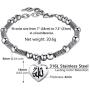 PROSTEEL Allah Bracelet, Muslim Islamic Jewelry Religious Islam Arabic God Charm Stainless Steel Beads Chain Bracelet, fits Wrist from 5.9 to 7.9, Come Gift Box