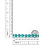 Gem Stone King Handmade 48 Inch Long Pebble Shape Simulated Turquoise Necklace