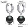 ZowBinBin Earrings 925 Sterling Silver Pearl Earrings for Women Fashion Hoop/Omega/Drop/Hook Pearl Earrings 8mm 10mm 13mm