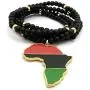 Shiny Jewelers USA Mens Multicolor Africa MAP RED Black Green Pendant 6MM 30'' Wooden Bead Chain Egyptian Necklace Shiny Jewelers USA Mens Multicolor Africa MAP RED Black Green Pendant 6MM 30'' Wooden Bead Chain Egyptian Necklace