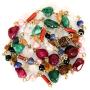 Gorgeous Indian Handmade Nine Semi Precious Stone (Navaratna) Necklace Also Removes Negative Energy Thoughts and Brings Good Luck Ideal for Girls Women and As Gift