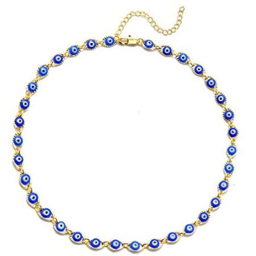 Long tiantian Evil Eye Necklace for Women Evil Eye Choker for Girls Lucky Jewelry