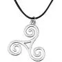 MayLove Wolf Triskele Necklace Celtic Triple Spiral Triskelion Swirl Teen Jewelry Gift