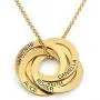 MyNameNecklace Custom Engraved Russian Ring Round Circle Necklace with 5 Rings for Women-Personalized Sterling Silver 925 Jewelry
