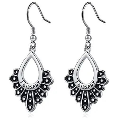 RBG Dissent Collar Earrings for Women, S925 Sterling Silver Dangle Drop Earrings RBG Earrings Jewelry Gifts for Women Fans Of Ruth Bader Ginsburg Gold Rose Gold Sliver RBG Dissent Collar Earrings for Women, S925 Sterling Silver Dangle Drop Earrings RBG Earrings Jewelry Gifts for Women Fans Of Ruth Bader Ginsburg Gold Rose Gold Sliver