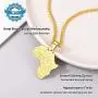PROSTEEL Stainless Steel Africa Map Necklace for Men Women, 18K Gold/Rose Gold/Black Plated, Customize Available, 22''-24'' Adjustable, Come Gift Box PROSTEEL Stainless Steel Africa Map Necklace for Men Women, 18K Gold/Rose Gold/Black Plated, Customize Available, 22''-24'' Adjustable, Come Gift Box